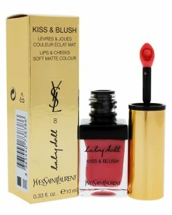 Best deal 👍 Yves Saint Laurent 👩 Women's 0.33oz 8 Pink Hedoniste Baby Doll Kiss And Blush Lip & Cheek Makeup 😀