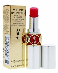 Deals ⌛ Yves Saint Laurent 👩 Women's 0.12oz 4 Desire Me Pink Volupte Tint In Balm Lip & Cheek Makeup 👏