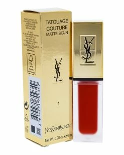 Flash Sale ✔️ Yves Saint Laurent 👩 Women's 0.2oz 1 Rouge Tatouage Tatouage Couture Liquid Matte Lip & Cheek Makeup 🤩