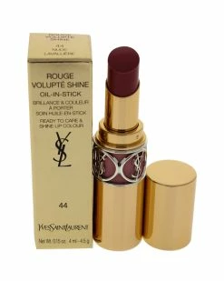 New 🔔 Yves Saint Laurent 0.15oz #44 Nude Lavaliere Rouge Volupte Shine 💄 Lipstick 👩 Women Lip & Cheek Makeup 🤩