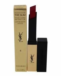 Hot Sale 😍 Yves Saint Laurent 0.08oz #8 Contrary Fuchsia Rouge Pur Couture The Slim Matte 💄 Lipstick 👩 Women Lip & Cheek Makeup 😍
