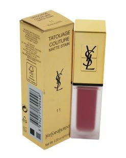 Promo 🔔 Yves Saint Laurent 0.2oz 11 Rose Illicite Tatouage Couture Liquid Matte Lip Stain 👩 Women Lip & Cheek Makeup 🔔