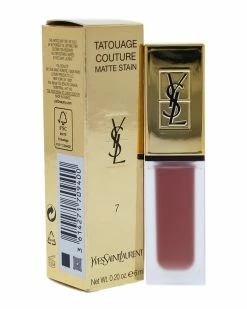 Hot Sale 😍 Yves Saint Laurent 0.2oz 7 Nu Interdit Tatouage Couture Liquid Matte Lip Stain 👩 Women Lip & Cheek Makeup 🔥