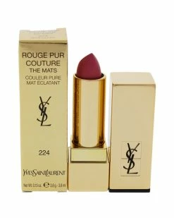 Best deal 👏 Yves Saint Laurent 0.13oz #224 Rose Illicite Rouge Pur Couture The Mats 👩 Women Face & Eye Makeup 👍