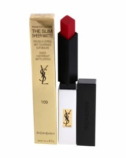 Best Sale ๐ Yves Saint Laurent 0.07oz Rouge Pur Couture The Slim Sheer Matte ๐ Lipstick - 109 Rose Denude ๐ฉ Women Lip & Cheek Makeup ๐