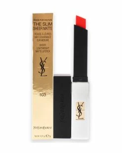 Wholesale ⭐ Yves Saint Laurent 0.07oz Rouge Pur Couture The Slim Sheer Matte 💄 Lipstick - 103 Orange Provocant 👩 Women Lip & Cheek Makeup 🤩