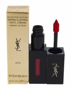 Best deal 🤩 Yves Saint Laurent 0.18oz 410 Fuchsia Live Rouge Pur Couture Vernis A Levres Vinyl Cream 👩 Women Lip & Cheek Makeup 🔔