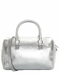 Buy ๐งจ Yves Saint Laurent Saint Laurent Silver Leather Duffle Bag (Authentic Pre-Owned) ๐ฉ Women Shoulder Bags โญ