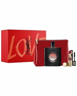 Deals 🛒 Yves Saint Laurent 👩 Women's Black Opium 4pc Set Face & Eye Makeup 🎉