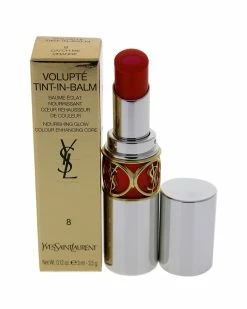 Hot Sale 👍 Yves Saint Laurent 0.12oz #8 Catch Me Orange Volupte Tint-In-Balm 👩 Women Lip & Cheek Makeup 🎁