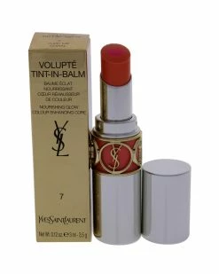 Promo 😉 Yves Saint Laurent 0.12oz #7 Flirt Me Coral Volupte Tint-In-Balm 👩 Women Lip & Cheek Makeup 🌟