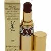 Discount 😀 Yves Saint Laurent 0.11oz #80 Chili Tunique Rouge Volupte Shine Oil-Infused 💄 Lipstick 👩 Women Lip & Cheek Makeup ❤️