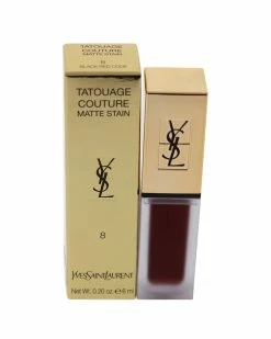 Buy 🔔 Yves Saint Laurent 0.2oz #08 Black Red Code Tatouage Couture Liquid Matte Lip Color 👩 Women Lip & Cheek Makeup 👍