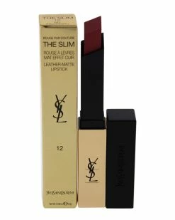 Cheapest ❤️ Yves Saint Laurent 0.08oz #12 Nu Incongru Rouge Pur Couture The Slim Matte 💄 Lipstick 👩 Women Lip & Cheek Makeup 🤩