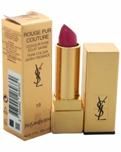 Cheap ⭐ Yves Saint Laurent 0.13oz # 19 Fuchsia Rouge Pur Couture Pure Colour Satiny Radiance 💄 Lipstick 👩 Women Lip & Cheek Makeup 😍