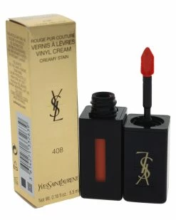 Cheapest ⌛ Yves Saint Laurent 0.18oz Corail Neo Pop Vernis A Levres Vinyl Cream Lip Stain 👩 Women Lip & Cheek Makeup 🔥