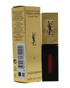 Top 10 🥰 Yves Saint Laurent 0.2oz Carmin Tag Rouge Pur Couture Vernis A Levres Glossy Stain 👩 Women Lip & Cheek Makeup ✔️