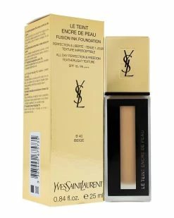 Cheap 🎁 Yves Saint Laurent 0.84oz Beige Fusion Ink Foundation SPF 18 👩 Women Face & Eye Makeup 🎁