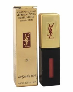 Best Pirce 🛒 Yves Saint Laurent 0.2oz Pink No Taboo Rouge Pur Couture Vernis A Levres Rebel Nudes 💄 Lipstick 👩 Women Lip & Cheek Makeup 💯